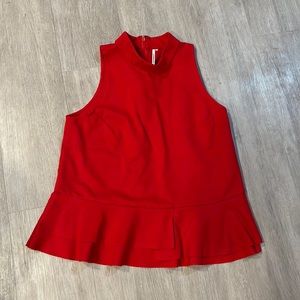 Anthropologie Red Blouse